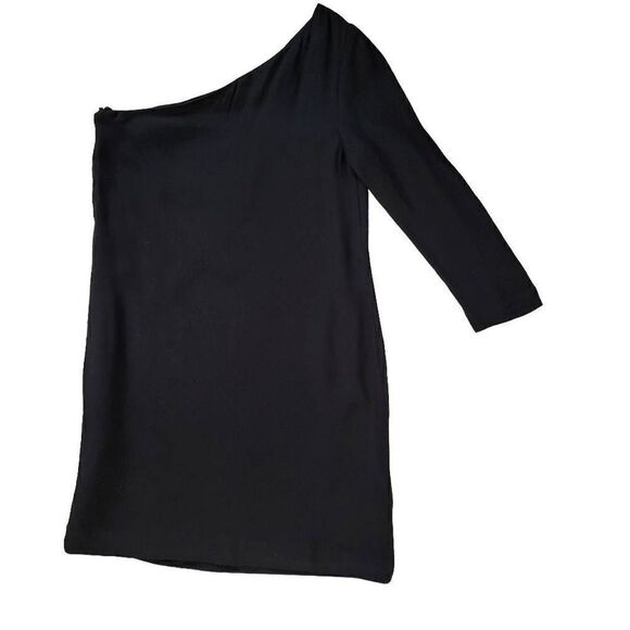 A.L.C. One Shoulder Viscose Dress Black sz XS - Picture 2 of 10